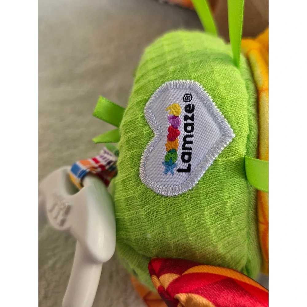 Lamaze John Deere Clip Go Baby Toy Plush Dog Crinkle Squeak Teether Sensory